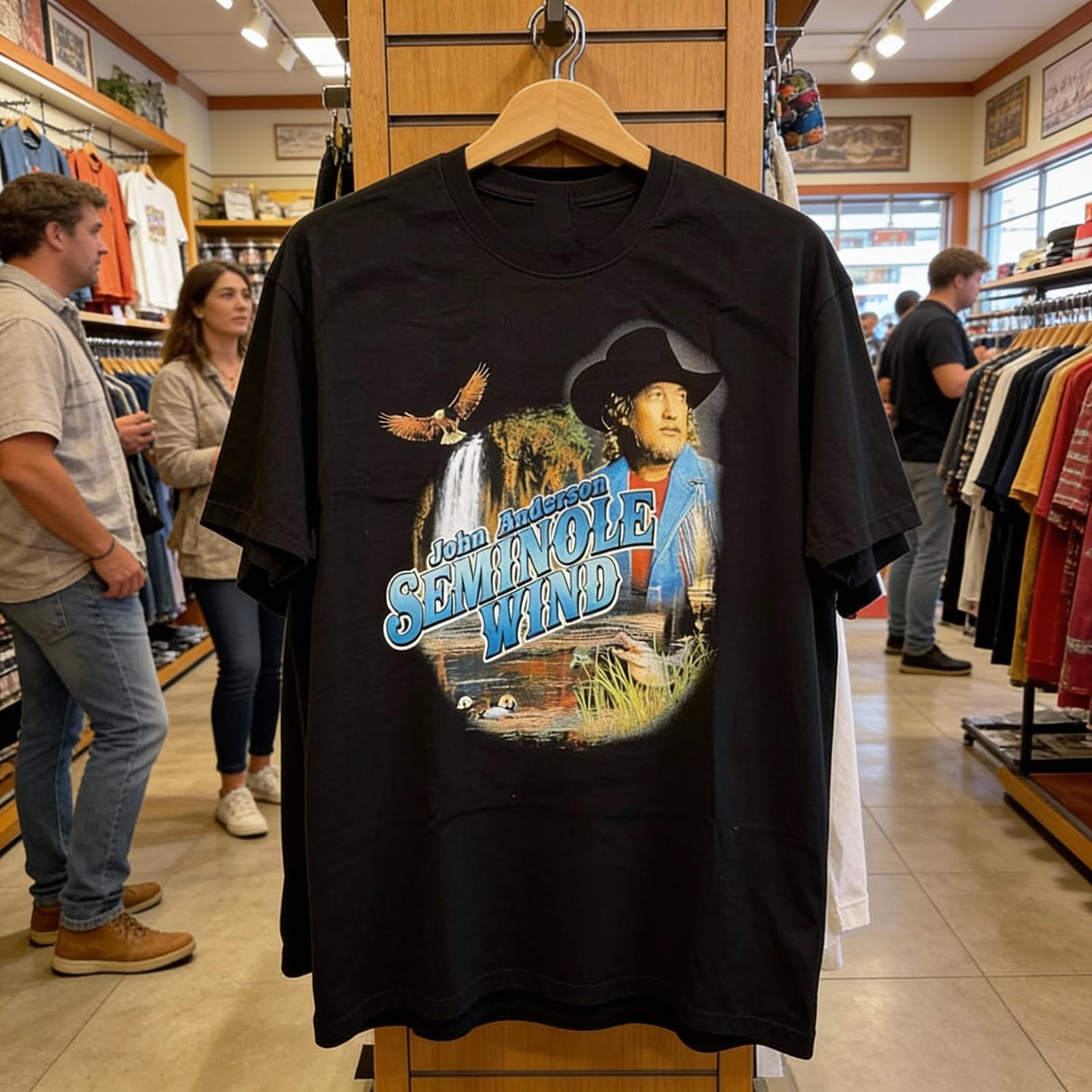 John Anderson Seminole Wind Gift For Fan Black All Size Shirt NWT XL