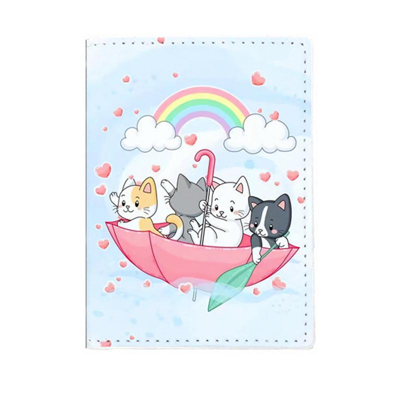 Travel Accessories Leather Passport Cover Anime Cartoon Cute Passport Case Women ID Bank Card Address Holder Girls Ticket Wallet