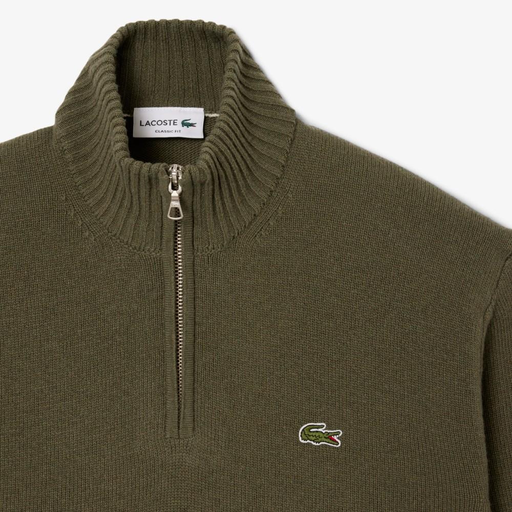 Lacoste Men's Wool Blend Half-Zip Sweater AH3052-55NE9F