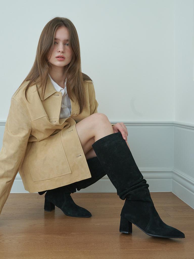 Apto Romie B Romie Cowhide Long Boots Ahfb018