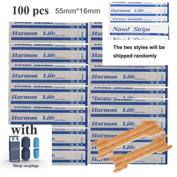 

100/200/300Pcs Breath Nasal Strips Right Aid Stop Snoring Nose Patch High-Quality Sleeping Patch Product Easier Breath Random Pattern