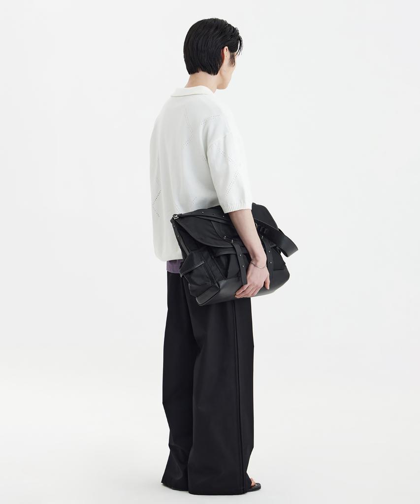 YOUTH H/S Knit Collar T-Shirt - White