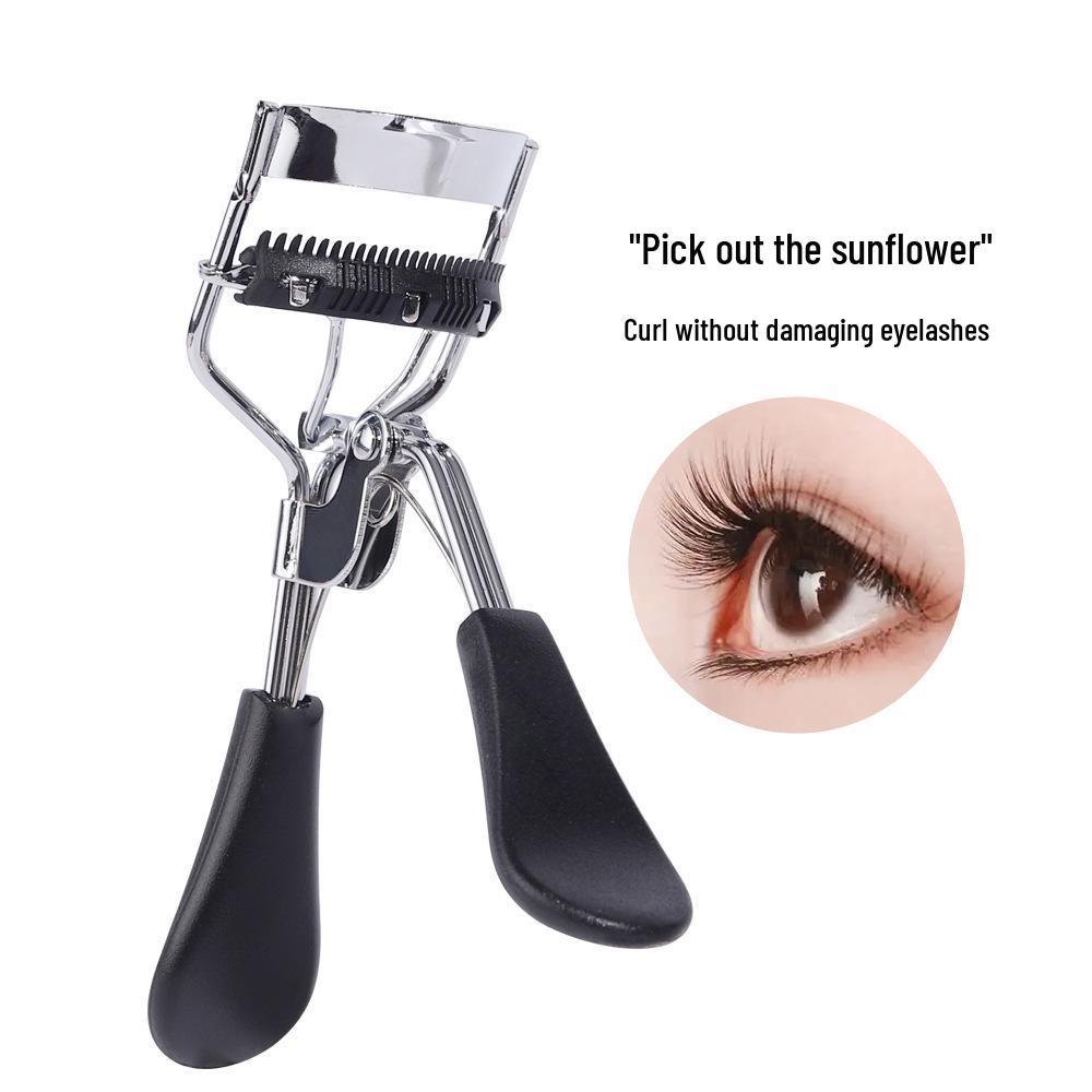 Portable Stainless Steel Eyelash Curler with Comb and Wide-Angle Curling Tool