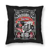 Hot Rod Rockabilly Music Square Pillowcase Polyester Linen Velvet Creative Zip Decorative Room Cushion Cover