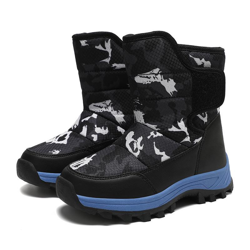 Plus Velvet Warm Children's Snow Boots - Non-Slip, Thick Cotton for Cold Weather, Long Outdoor Boots for Girls