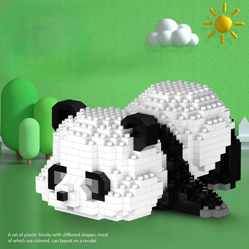 Micro Granule Panda Panda Decorare Puzzle Asamblare Jucării pentru copii