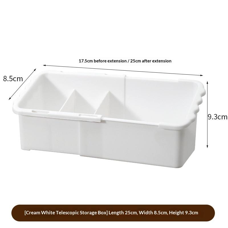

[HGS]1Pc Adjustable Telescopic Storage Box Multifunctional Multi-purpose Storage Box For Drawers Cabinets And Vanities[HGS] белый
