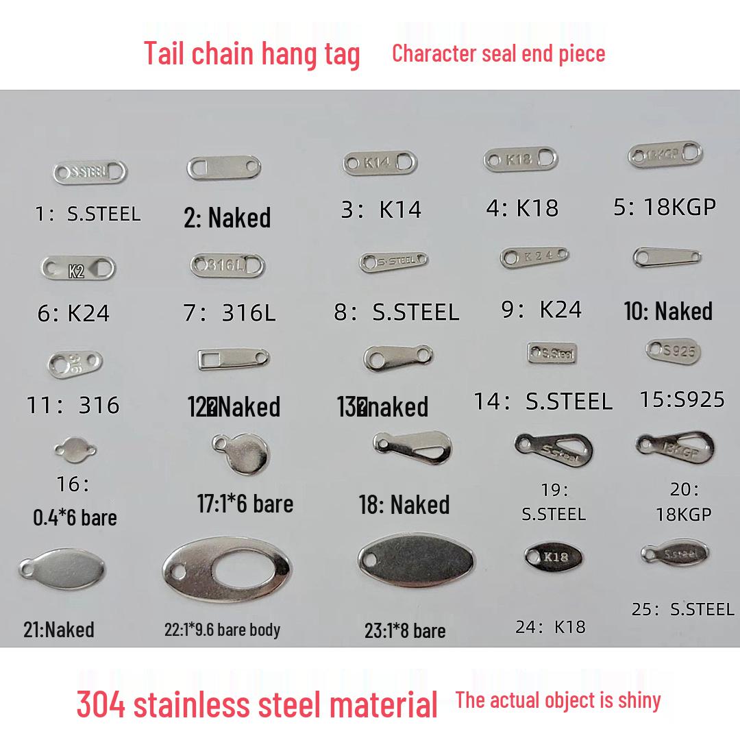 

Золотой соединитель для браслета с надписью из нержавеющей стали - DIY аксессуар 9# K24