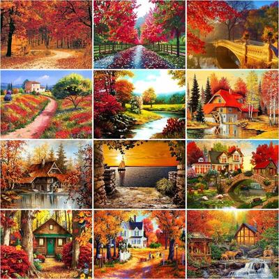 Diy 5d Diamond Painting Scenery Painting Embroidery Craft Landscape Diamond Embroidery Decorations For Home