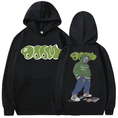 Rapper Mf Doom Graphic Print Hoodie Men Women Hip Hop Fleece Oversized Sweatshirt Male Fashion Trend Hoodies Men's Streetwea