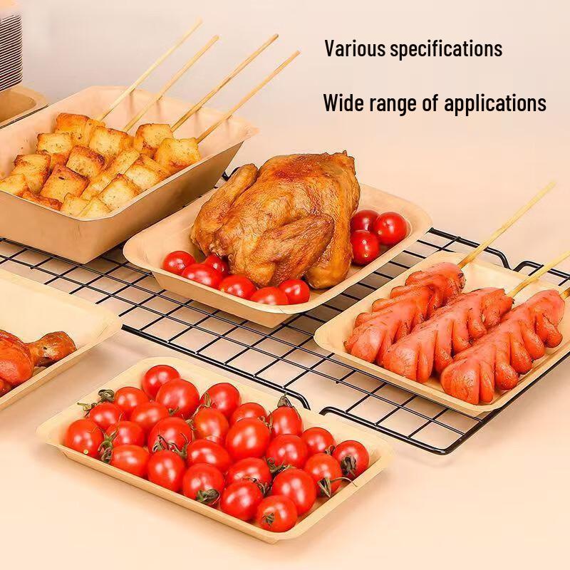 Wutuo Disposable Food-Grade Kraft Paper Serving Trays