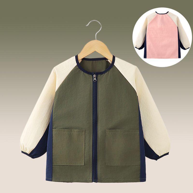 

2024 Autumn/Winter Kids Long Sleeve Sun Protection Coveralls, Medium to Large, Dirt-Resistant Zipper Down Jacket 120 (100-105cm)
