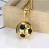 Soccer Shape Casual Soccer Pendants 3D Charm Necklace Fashions Football Necklaces  Boys Girl