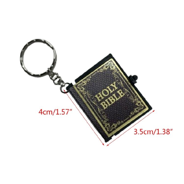 Soft Bible Keychain Bag Pendants Creative Small Book Keyring Access