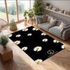 Peaceminusone Printed Crystal Velvet Area Rug, Soft Anti-Slip Water Absorbent Floor Mat for Living Room Bedroom