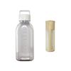 WEMUG Filter-in Bottle, 1000ml, Portable (Leak-Proof, Highly Airtight Bottle), Gasket-Free, with Tea Strainer, Plastic Bottle (Clear)