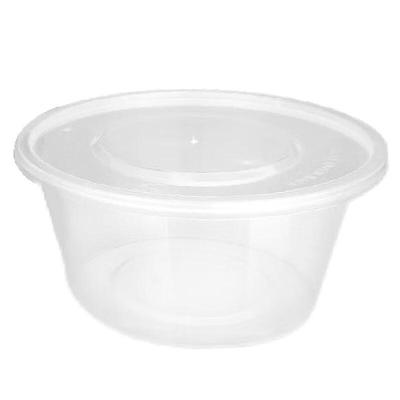 Contenedor de plástico redondo desechable para alimentos