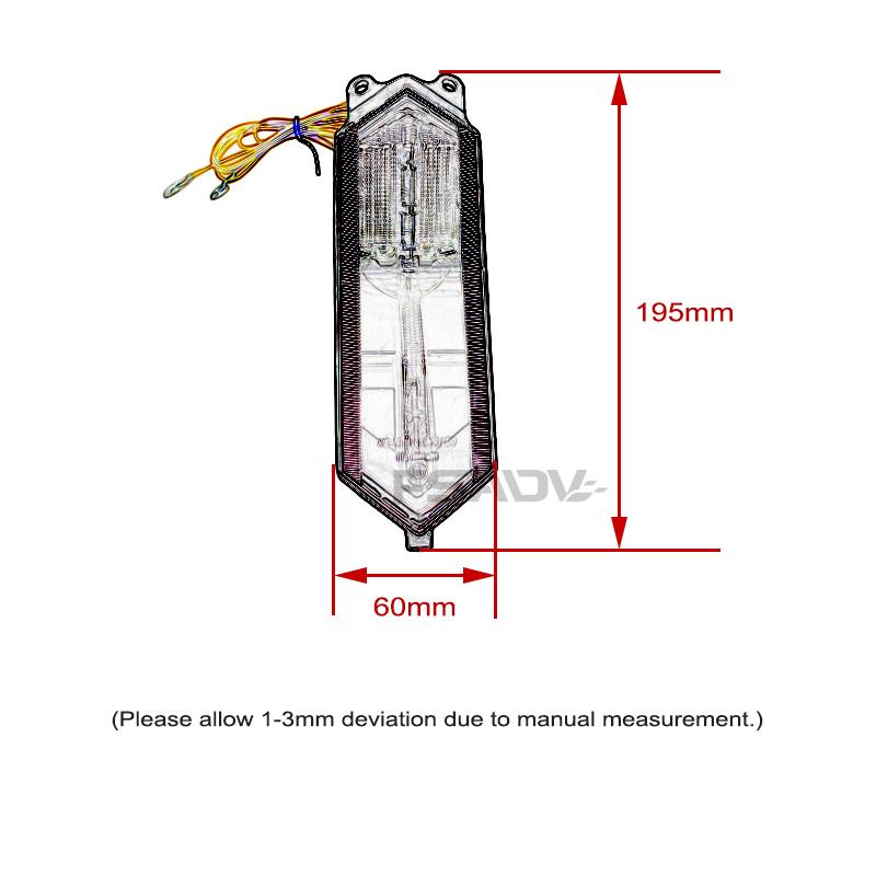 Motorcycle LED Taillight Rear Brake Turn Signal Integrated Tail Light For Yamaha YZF R1 R6 R7 YZF-R1M R1S YZF-R7 2015-2024 2023