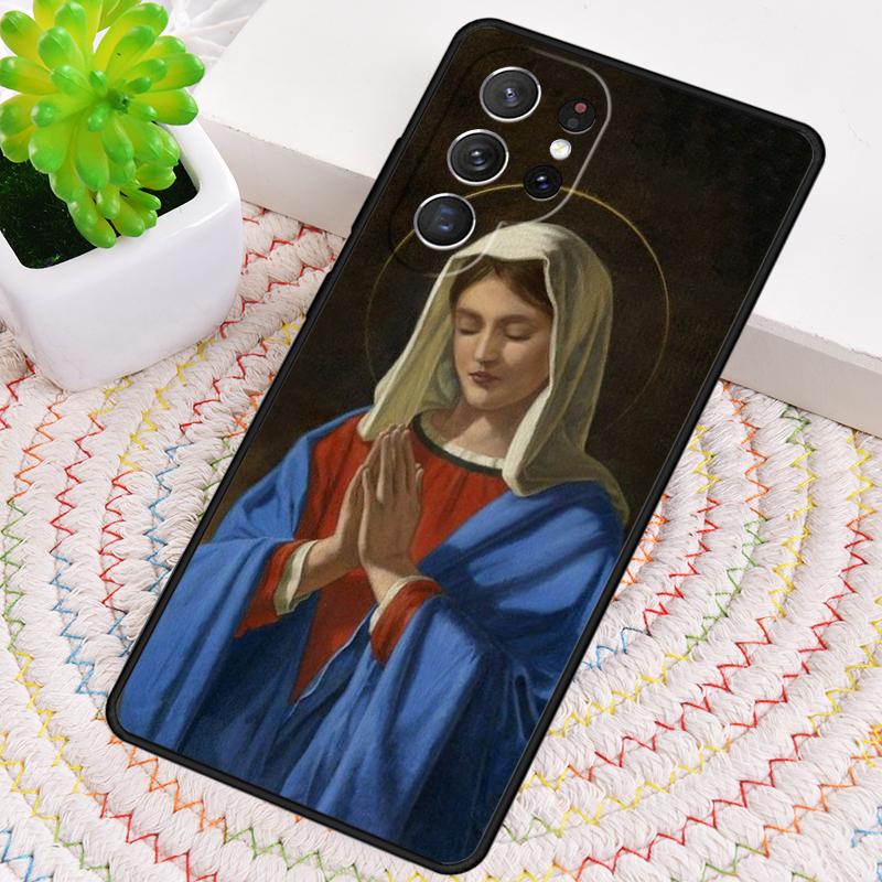 Virgin Maria print TPU Phone Case For Samsung Galaxy note 10 pro S26 S25 S24 S23 S22 Ultra Plus S21 FE S20 Shockproof Cover