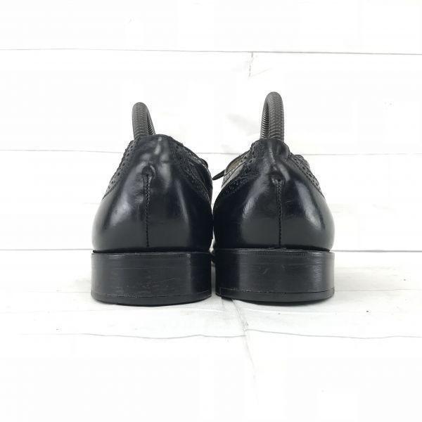 Oakwoods Leather Full Brogue Wingtip Shoes [9.5D/27.0/Black] Vintage(USED)