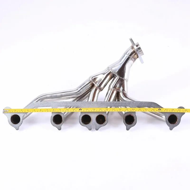 Edelstahl Krümmer Auspuff für 1991-1999 Jeep Wrangler YJ TJ Cherokee XJ Grand Cherokee ZJ 4.0L 6ZYL Silber