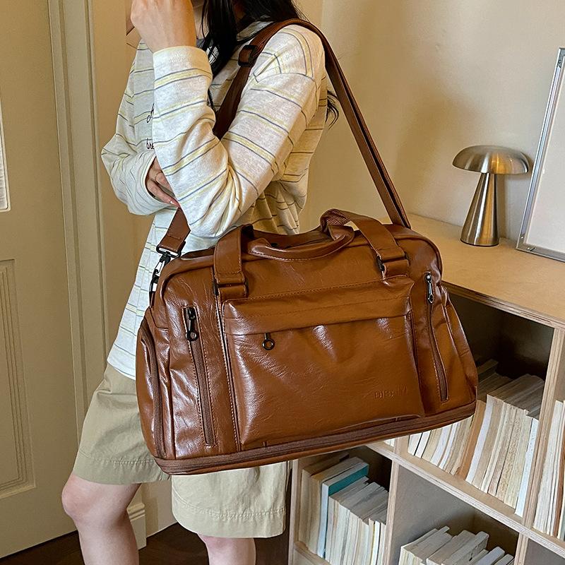 Lightweight Travel Bag Women's Large Capacity Handbag Water-repellent Luggage Bag Shoulder Bag