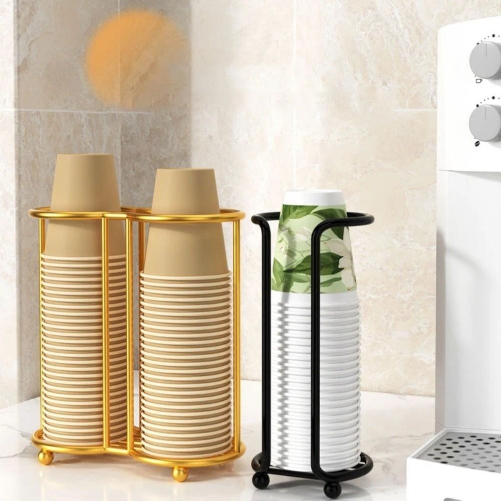 Rust-Proof Disposables Cups Picker Stainless Steel Paper Cup Organizer Cup Storage Rack  Household