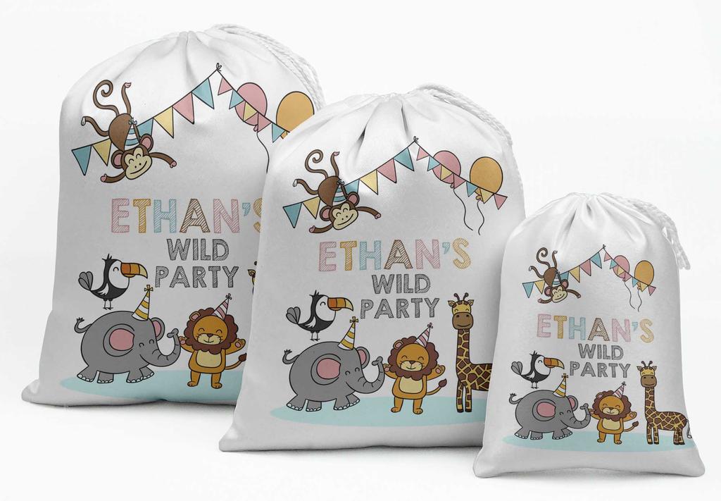 Darling Souvenir Black Number Birthday Custom Party Supplies Favor Bags Gift Pouches 15