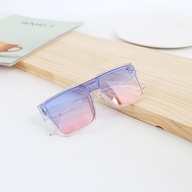 

Модные детские квадратные солнцезащитные очки с прозрачной оправой и градиентными линзами, защита от УФ-лучей, повседневный корейский стиль.