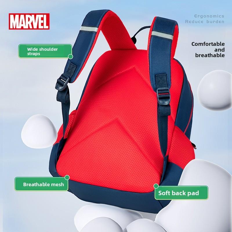 Spider Man Blue Kids Backpack With Waterproof Breathable Material For School And Night Safety