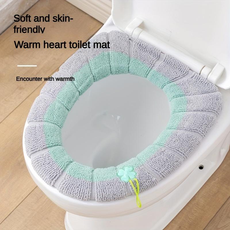 Household Toilet Auxiliary Seat Cushion, Warmth for All Seasons, Autumn Toilet Seat Cover, Thick Seat Cushion for Winter
