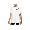 Nike Alphabet Logo Print American Retro Casual Pullover Crew Neck Short Sleeve T-Shirt With Dropped Shoulders Women Tops White DR9003-100