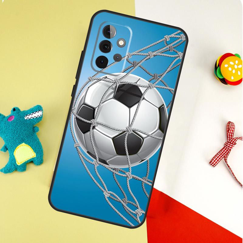 Football Soccer Ball For Samsung Galaxy A55 A35 A15 A54 A34 A14 A53 A33 A13 A05 A06 A16 A22 A32 A52 Phone Case