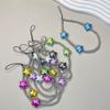 DIY Star Beaded Phone Chain Portable CellPhone Strap Lanyard Mobile Phone Pendant Decoration Exquisite Key Car Hangings