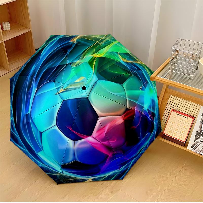 

Vibrant Football Art Printed umbrella windproof folding umbrella portable sun and rain umbrella suitable for gifting