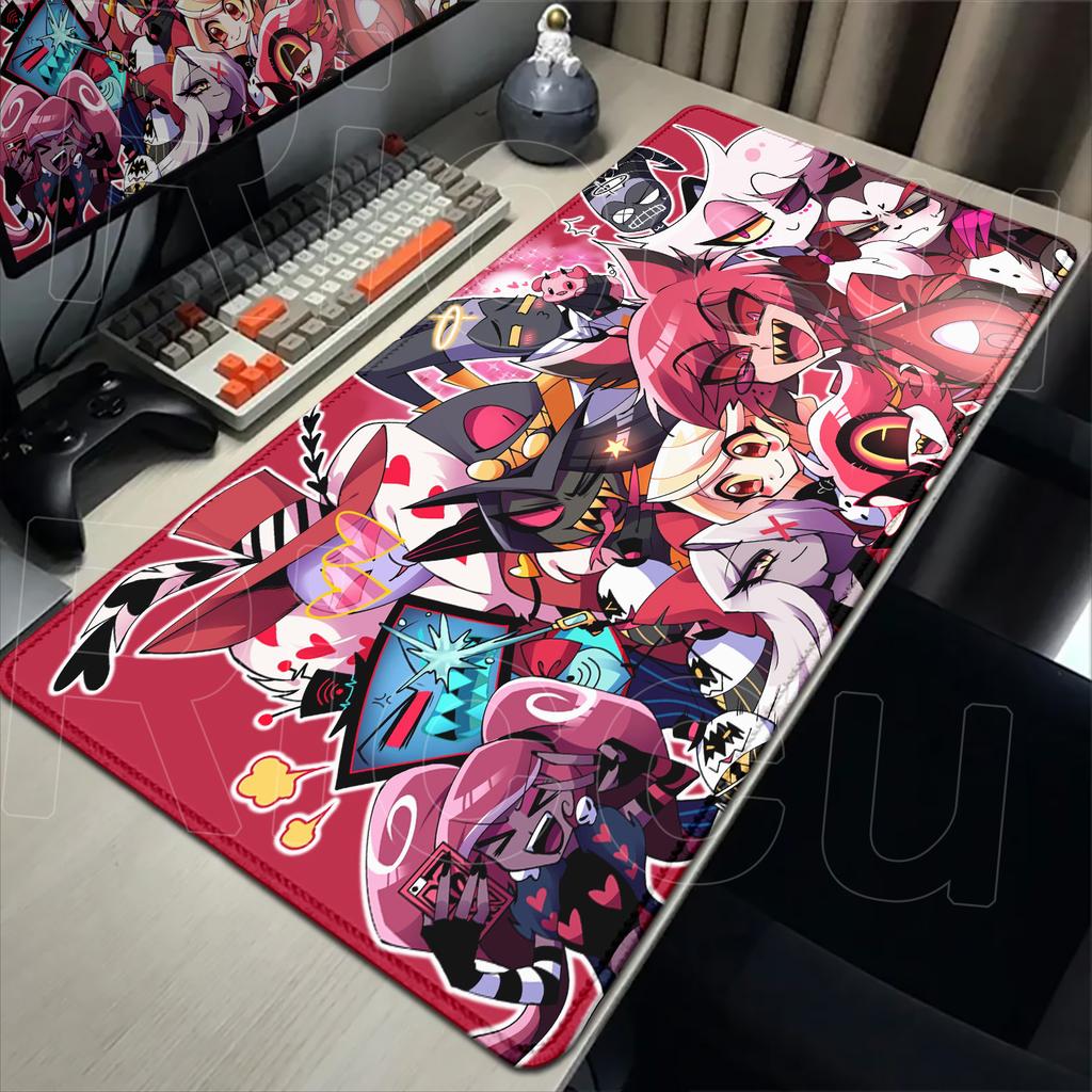 HD XXL Anime Gaming Mouse Pad Rug Hazbin Hotel 40x90cm Game Computer PC Accessories Tabletop Keyboard Pads Coaster Gamer Carpet