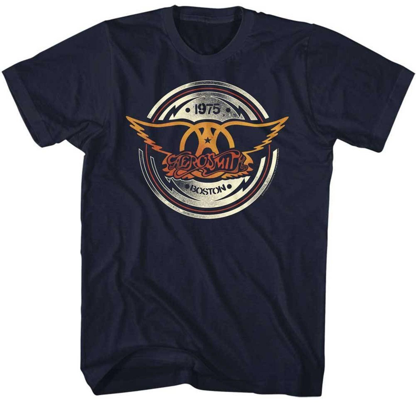 Aerosmith Aerocircle Navy Adult T-Shirt 4XL