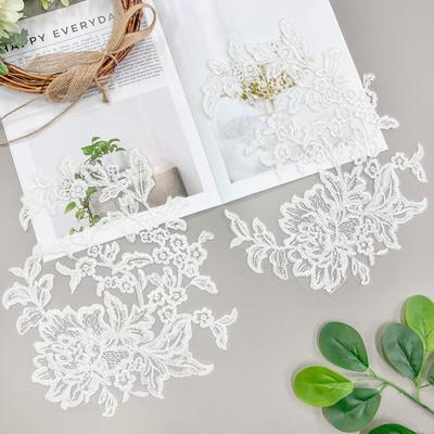 White Mesh Strand Embroidery Cloth Sticker Clothing T-Shirt Top Shirt Decorative Accessories Cloth Sticker Accessories Decal