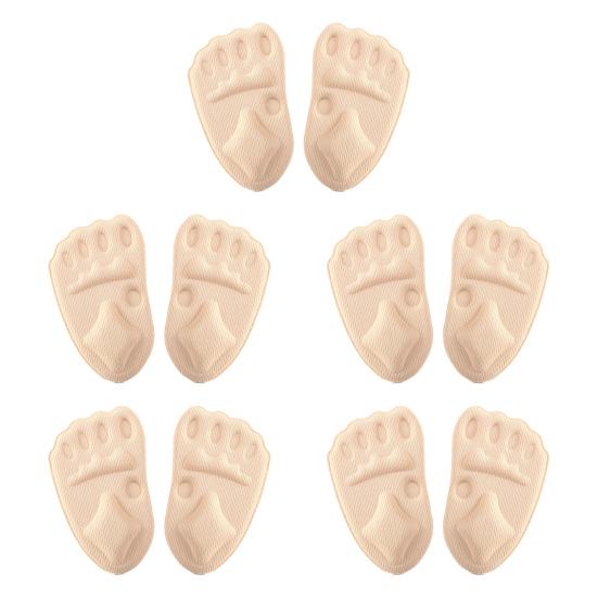 baizihuahu 5 Pairs Metatarsal Pads for Women, Ball of Foot Cushions High Heels, Breathable Non Slip Shoe Inserts Forefoot Pain Relief