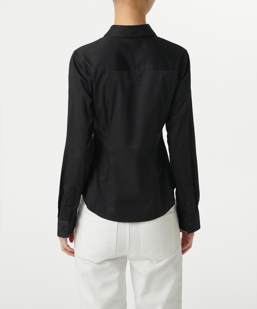 MUSINSA STANDARD WOMAN Slim Fit Shirt [Black]