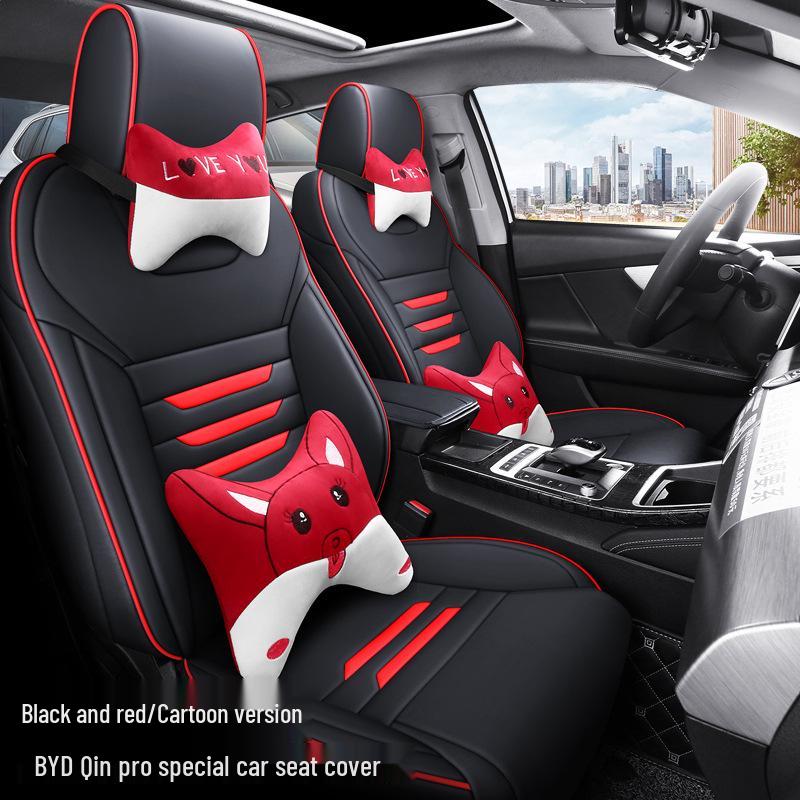 LS Custom Full-Coverage Car Seat Cushion for BYD Qin Pro - All-Season Sport Design