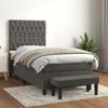 3137990 vidaXL Divan Bed and Mattress Dark Grey 80x200 Cm Velvet