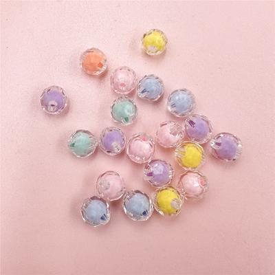 Collana fai da te 20 pezzi gioielli in acrilico che creano braccialetti rotondi trasparenti per portachiavi perline sfuse per accessori di gioielli moda 9 * 10mm