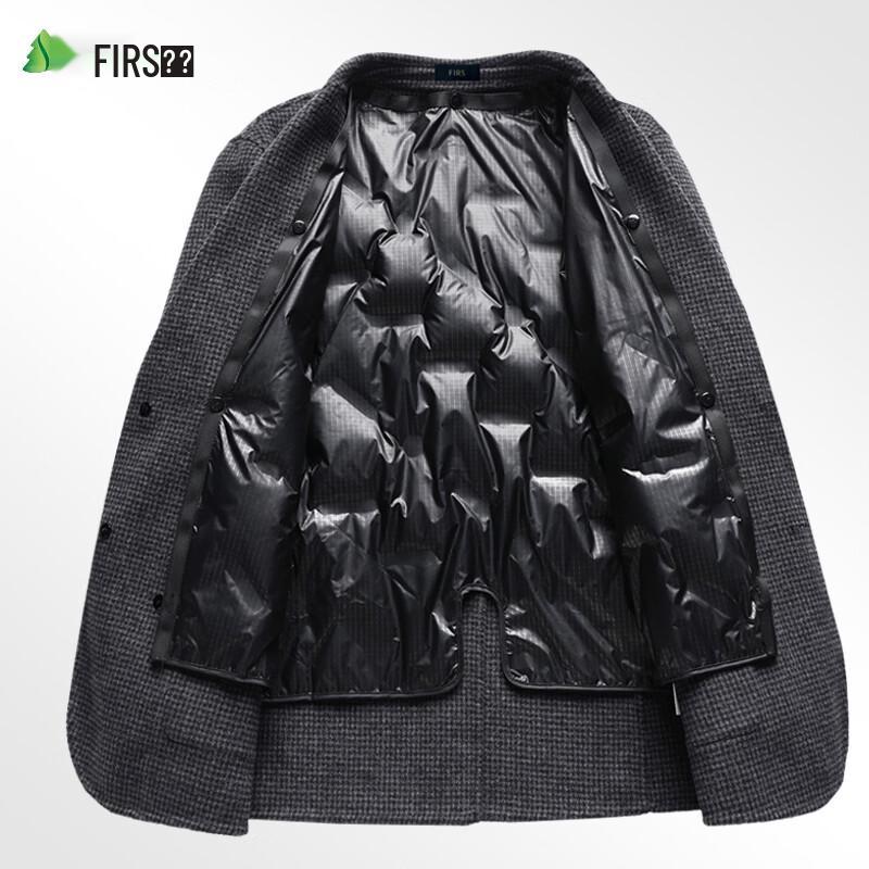 Shanshan Men's Wool Blend Coat with Detachable Down Liner