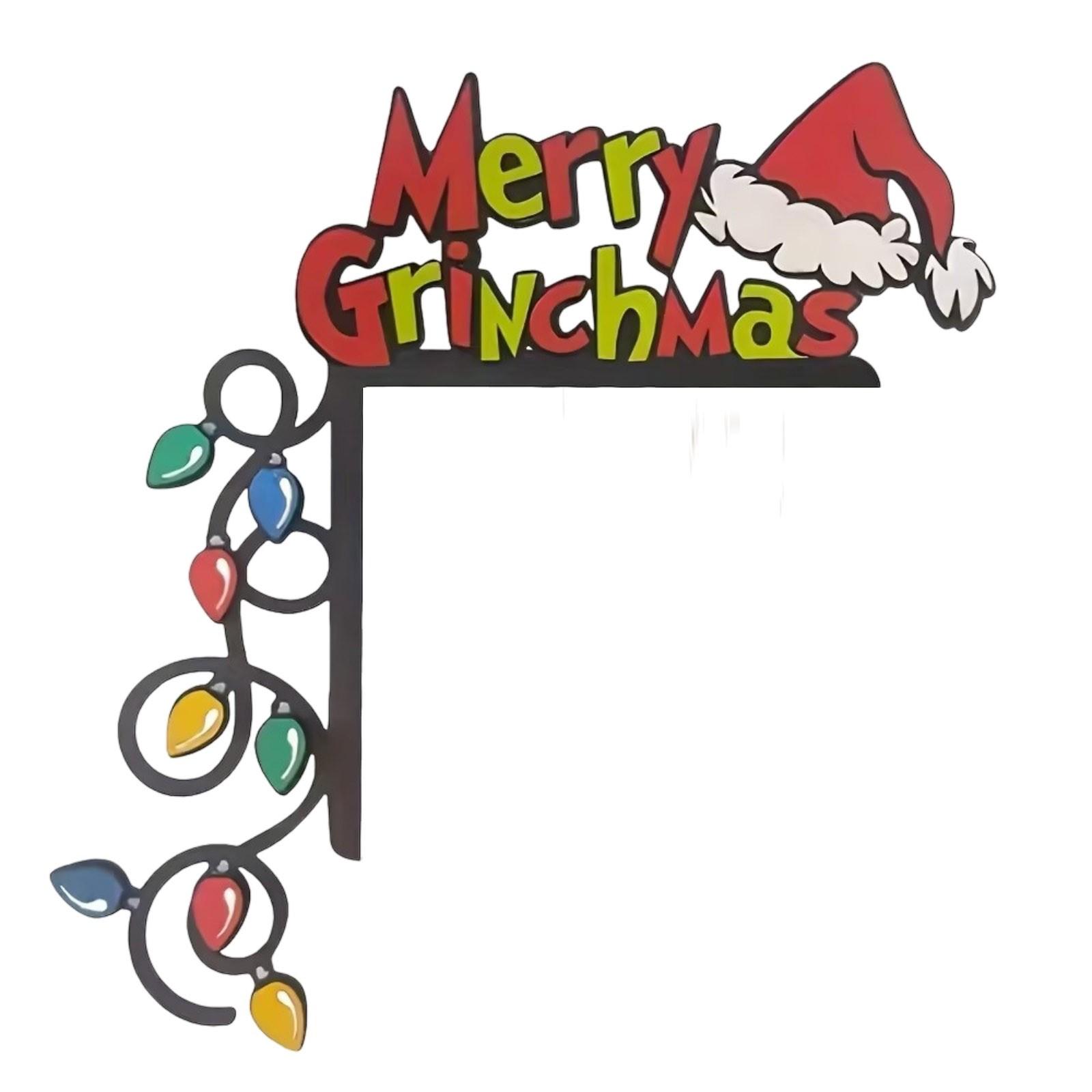 

Рождественские дверные украшения Дверные угловые украшения Рождественское украшение дверной рамы(1шт)