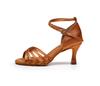 Adult Latin Dance Shoes Women's Professional Soft Soled High Heels Dance Shoes Mid Heel New Style Grading Competition