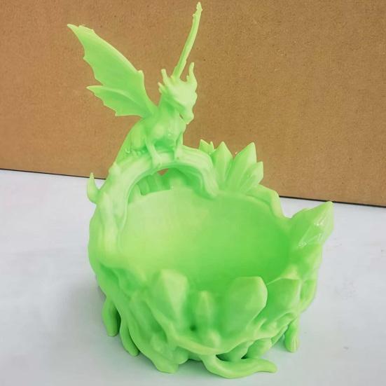 Yousheng Dragon Storage Bowl, 3D Printed Decorative Key Jewelry Holder for Entryway Desktop Dressing Table, Unique Fantasy Home Decor Gift