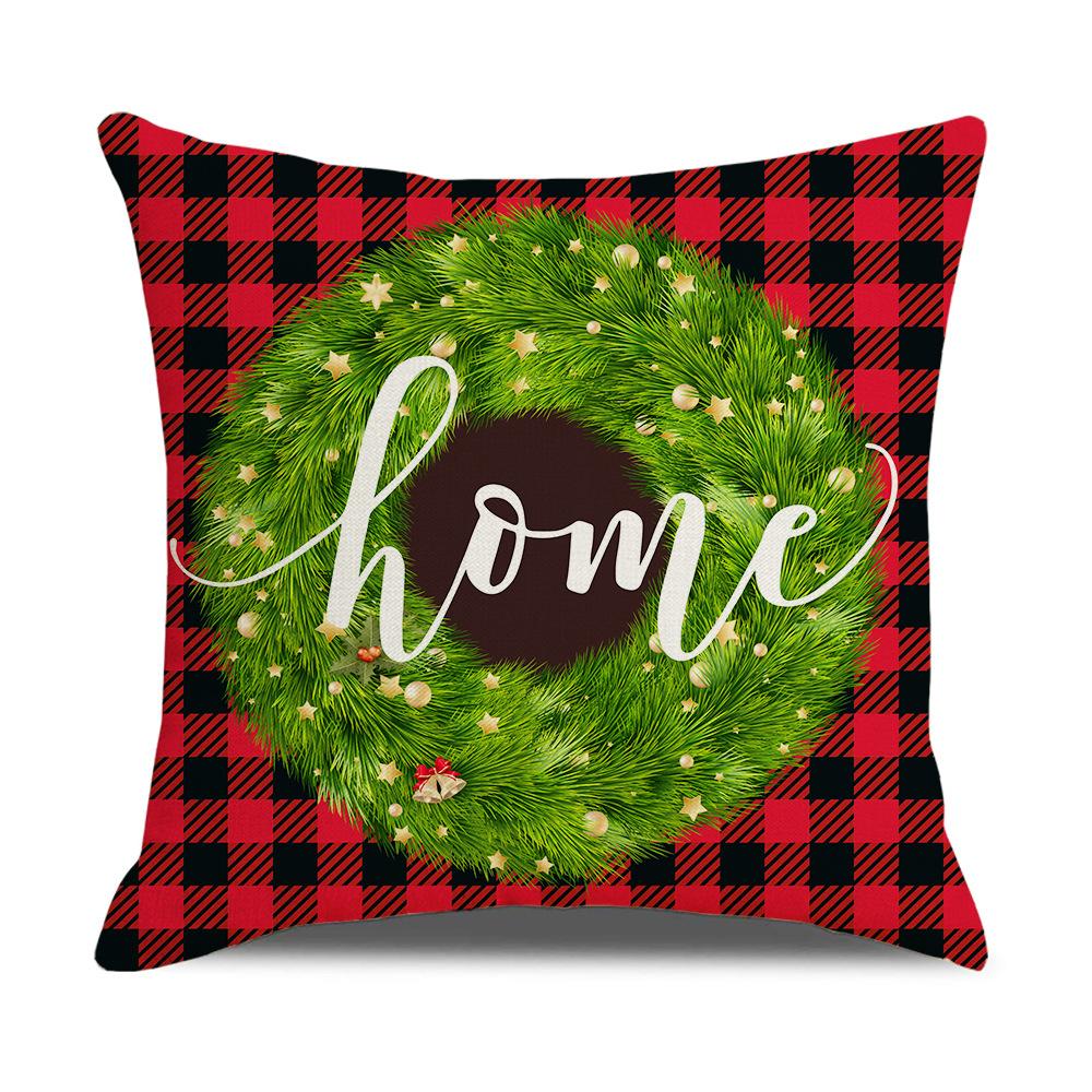 Christmas Simple Print Series Linen Pillows Home Sofa Cushions Office Pillow Covers