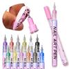 12Pcs/set Nail Art Drawing Graffiti Pen Nail Painting Liner Gel Pen DIY Manicure Decoration
