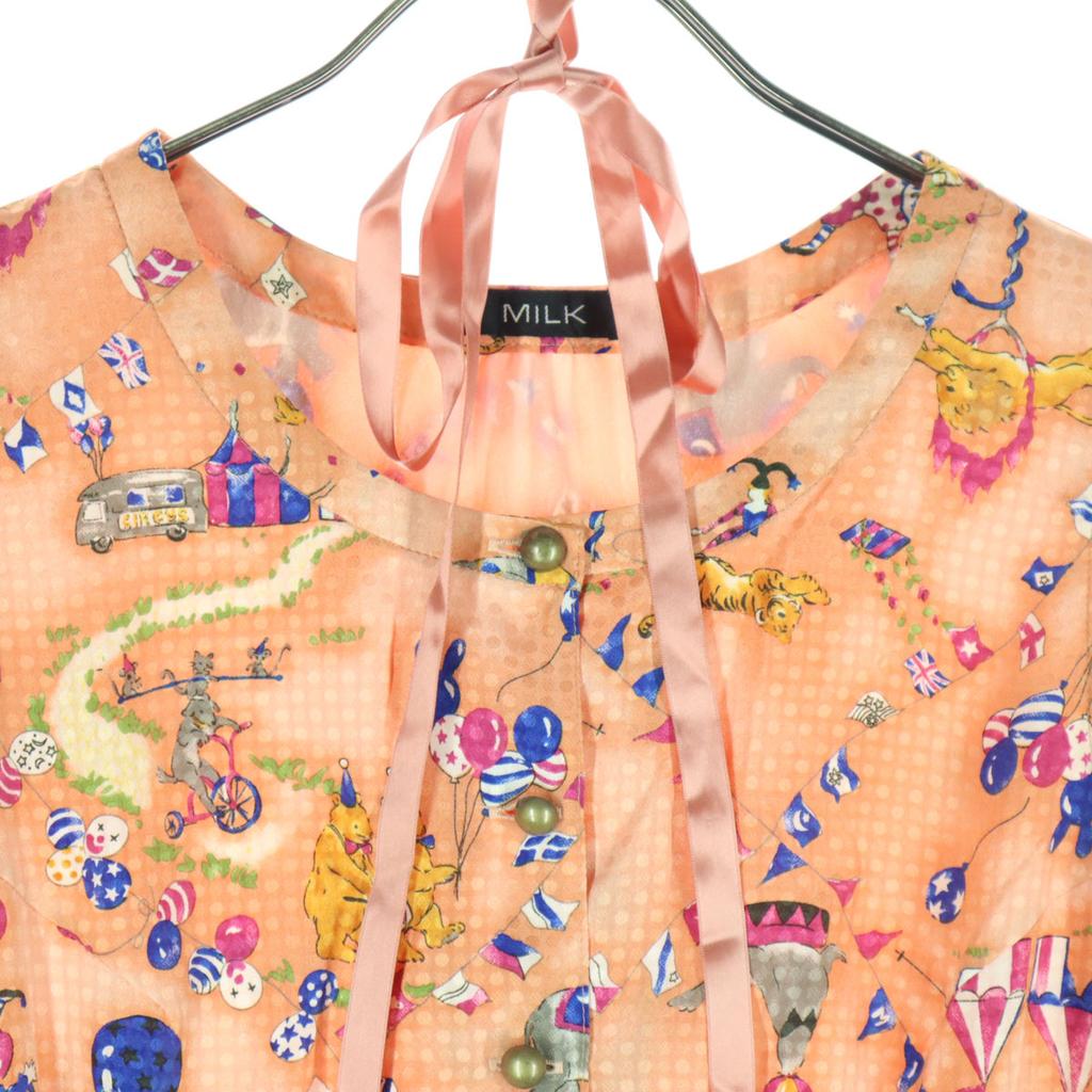 Beauty Products MILK Made In Japan CircusPattern 7 Minutes Sleeve Knee-length Dress Women Used